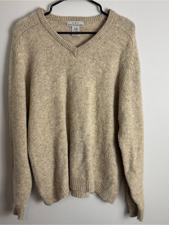 Eddie Bauer Other - Vintage Eddie Bauer 100% Wool Men’s V Neck Tan Sweater